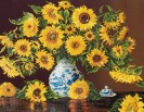 Sunflowers In A China Vase