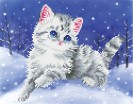 Kitten in the Snow με κορνίζα